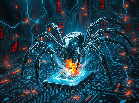 Fire-Lightning Breathing Cyberspider